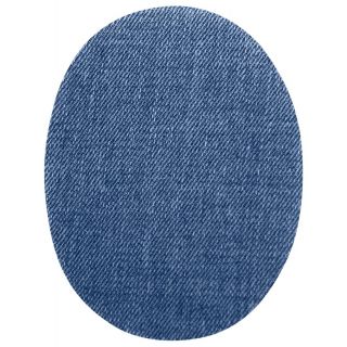 2x Aufbügelflecken - Jeans - klein - blau 