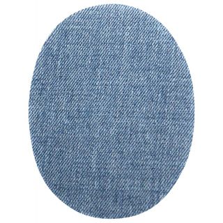 2x Aufbügelflecken - Jeans - klein - hellblau