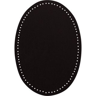 2x Wildlederimitat - Patches - 14x9,5cm - schwarz