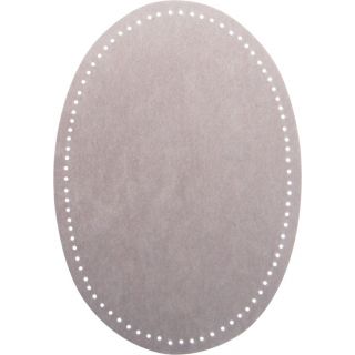 2x Wildlederimitat - Patches - 14x9,5cm - hellgrau