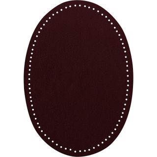2x Wildlederimitat - Patches - 14x9,5cm - burgund