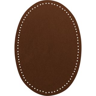 2x Wildlederimitat - Patches - 14x9,5cm - brandy