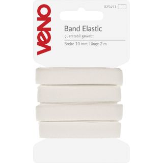 Veno - Elastikband - 10 mm - weiß - 2 m