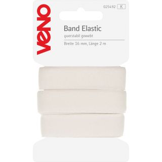 Veno - Elastikband - 15 mm - weiß - 2 m
