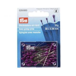 Prym - Steck-Nadel mit Griff - 38 x 0,58 mm - silber-violett