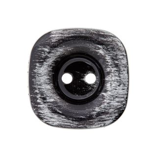 2-Loch-Knopf - quadratisch - 23 mm - grau