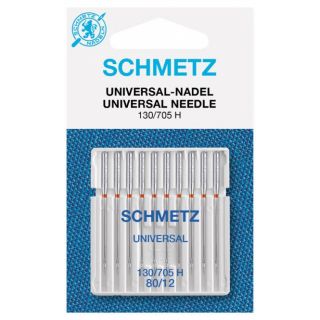Schmetz - 10 Nähmaschinennadeln - Universal - 130/705 H 80/12