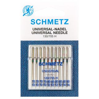 Schmetz - 10 Nähmaschinennadeln - Universal - 130/705 - 70-90