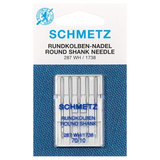 Schmetz - 5 Nähmaschinennadeln - 287/WH/1738 - Rundkolben - 70/10