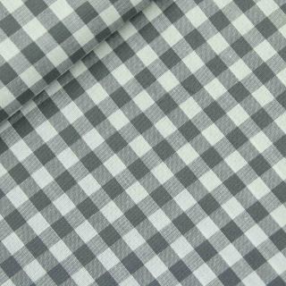 Baumwolle - Karo 0,9 cm - grau