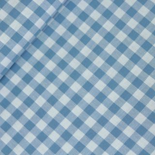 Baumwolle - Karo 0,9 cm - hellblau
