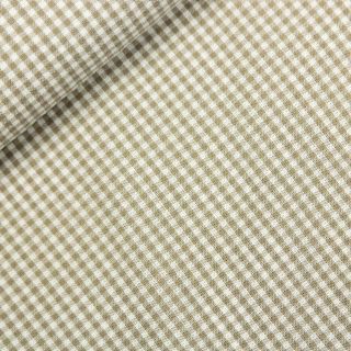 Baumwolle - Karo 0,2 cm - beige