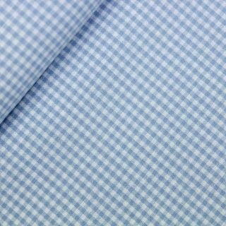 Baumwolle - Karo 0,2cm - hellblau