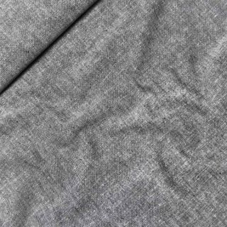 Leinen - Baumwolle - garngefärbt - uni - meliert - schwarz