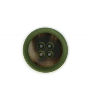 4-Loch-Knopf - marmoriert - 27 mm - matt - grün