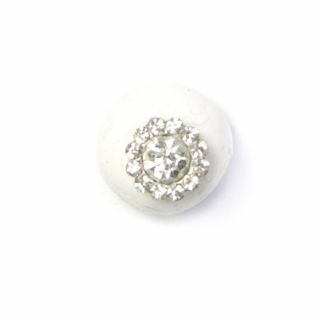 Öse - Steinchen - 8 mm - silber