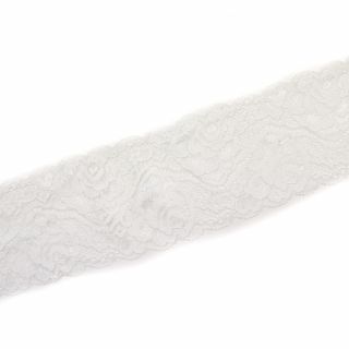 Perlonspitze - elastisch - 90 mm - weiss