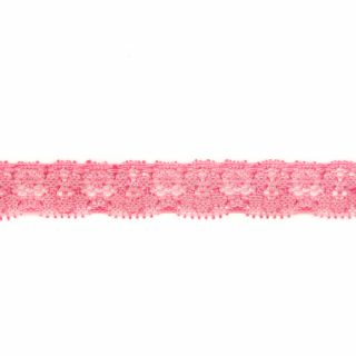 Perlonspitze - elastisch - 25 mm - rosa