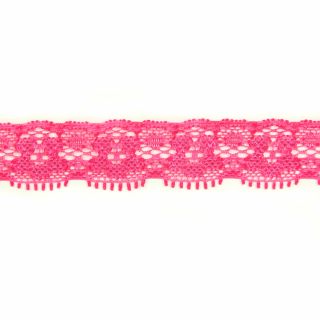 Perlonspitze - elastisch - 25 mm - pink