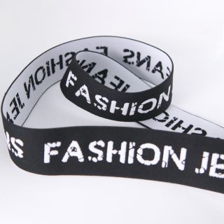 Gummiband  - Fashion Jeans - 40 mm - schwarz