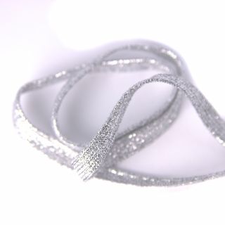 Paspelband - Lurex - 10 mm - silber