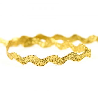 Zackenlitze - 9 mm - Glitzer - gold