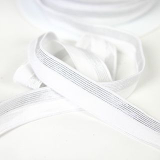 Einfassband - elastisch - 18 mm - weiß