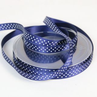 Satinband - Mini Dots - 10 mm - blau