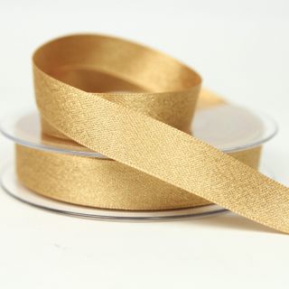 Satinband - Glitzer - gold - 15 mm - gold