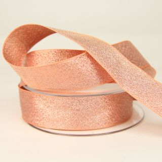 Lamé-Band - Glitzer - 25 mm - rosé-gold