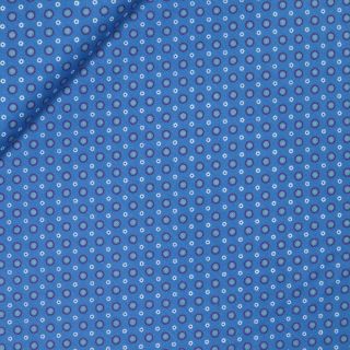Baumwolle - Popeline - kleine Kreise - hellblau