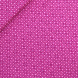 Baumwolle - Popeline - kleine Kreise - pink