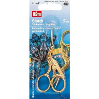 Prym Stickschere Storch Professional vergoldet 9cm