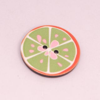 2-Loch-Knopf - 25 mm - Orange - grün - rosa - orange