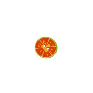 2-Loch-Knopf - 25 mm - Orange - orange - gelb - grün