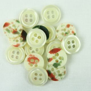 4-Loch-Knopf - 13 mm - creme