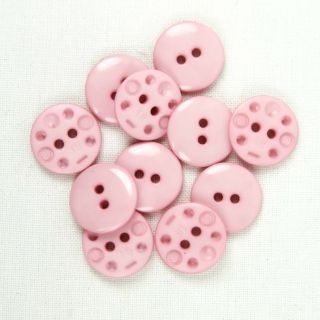 2-Loch-Knopf - 14 mm - glänzend-rosa