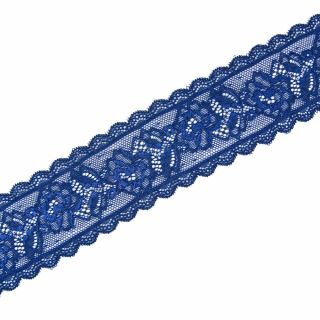 Perlonspitze - elastisch - 58 mm - blau