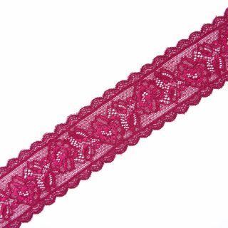 Perlonspitze - elastisch - 58 mm - fuchsia