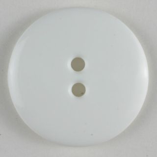 2-Loch-Knopf - 18 mm - glänzend-weiß