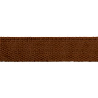 Baumwollgurtband - uni - 30 mm - brandy