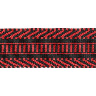 Gurtband - 38 mm - Ethno - rot-schwarz