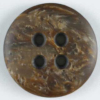 4-Loch-Knopf - 15 mm - braun marmoriert