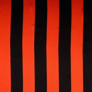 Satin - Streifen - schwarz - orange