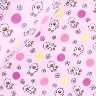 Wellnessfleece - Double Face - kleine Küken - rosa