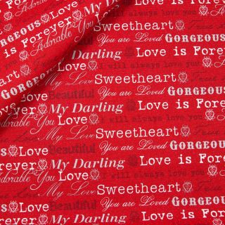 Half Panama - Lurex - Weihnachten - Love is forever - rot