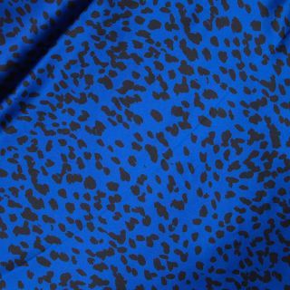 Satin - Leo - royalblau - schwarz