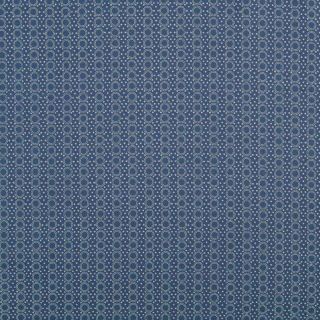 Baumwolle - Kette aus Kreisen - blau-weiss