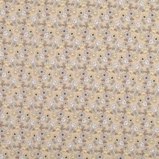 Baumwolle - Blumenwiese - beige