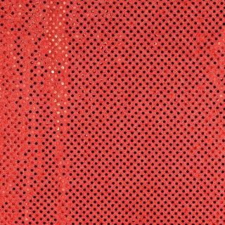 Tüll - Lurex - Punkte - Metallic - rot